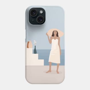 Mediterranean Woman With Hat Phone Case