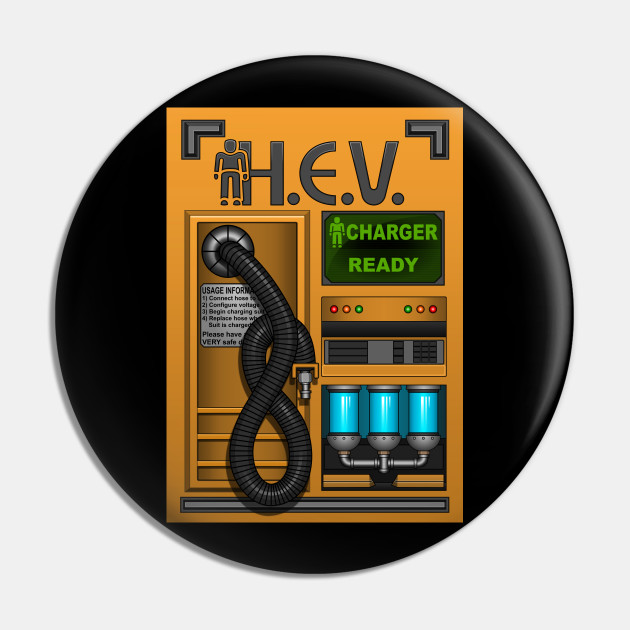 Half Life - HEV Charger - Half Life - Pin | TeePublic