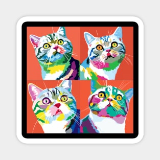 American Wirehair Pop Art - Cat Lover Gif Magnet