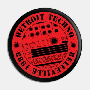 909 Drum Machine Detroit Techno Pin