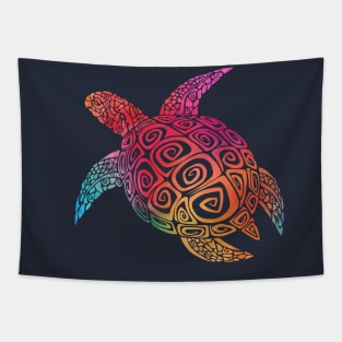 Mandala turtle Tapestry