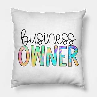 Business Owner Neon Splatter Pillow