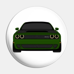 DODGE DEMON FRONT DARK-GREEN Pin