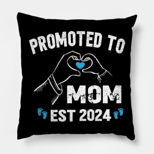 new pregnancy mom, mommy, mama 2024, promoted to new mom 2024 Pillow