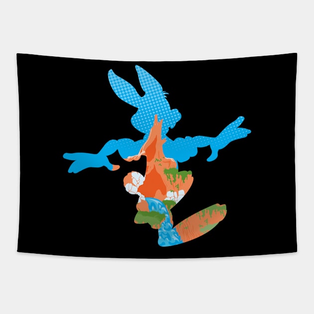 Br'er Rabbit Silhouette Tapestry by plaidmonkey