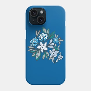 Boho flower garden at midnight Phone Case