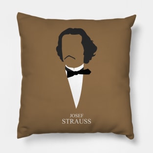 Josef Strauss - Minimalist Portrait Pillow