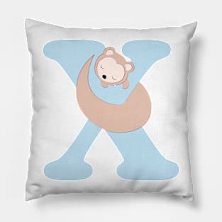 X - blue - xerus Pillow