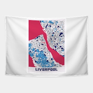 Liverpool - United Kingdom MilkTea City Map Tapestry