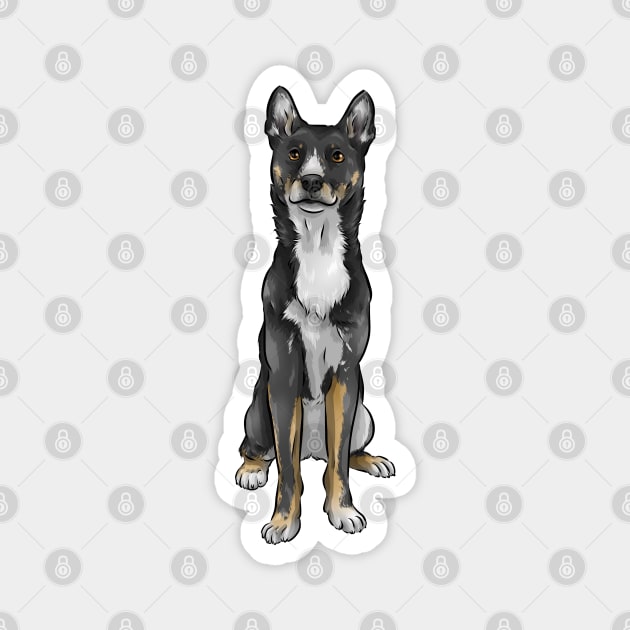 New Guinea Singing Dog | Black and Tan Magnet by Shirin Illustration