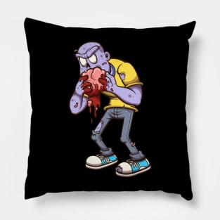 Zombie Eating Brain Pillow