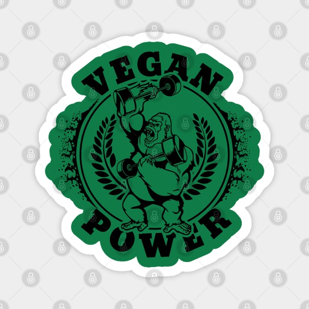 Vegan Power Gorilla Magnet by RadStar