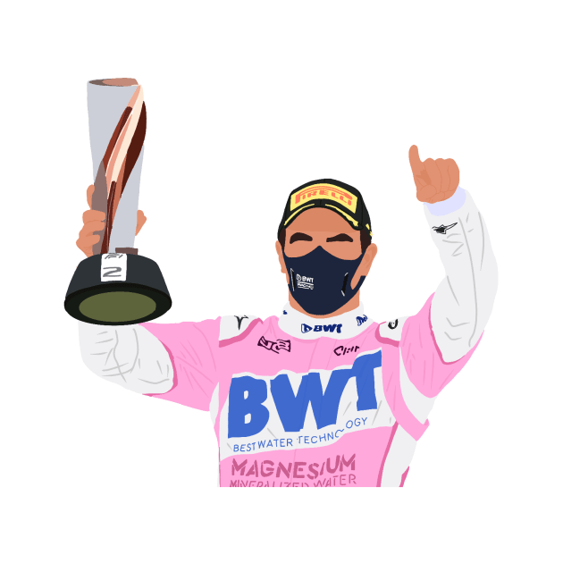 Sergio 'Checo' Perez celebrating his podium at the Turkish Grand Prix 2020 by royaldutchness