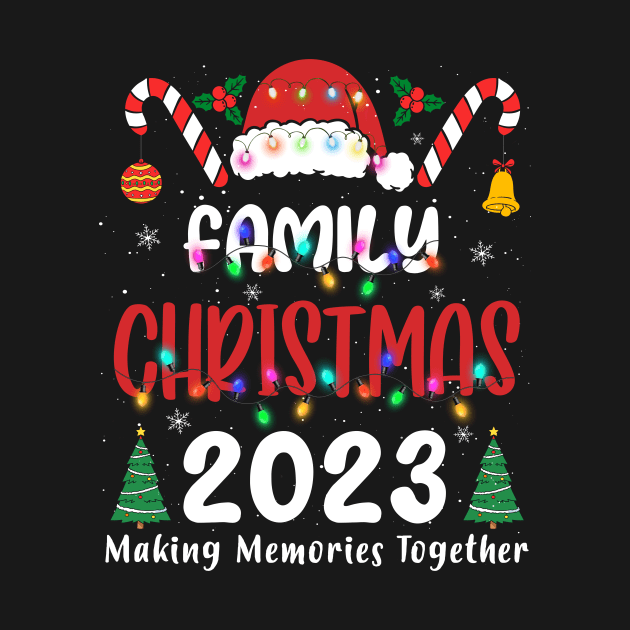 Family Christmas 2023 Matching Squad Santa Elf Funny Xmas T-Shirt by Bruna Clothing