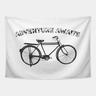 Adventure Awaits - Distressed Bicycle Tapestry