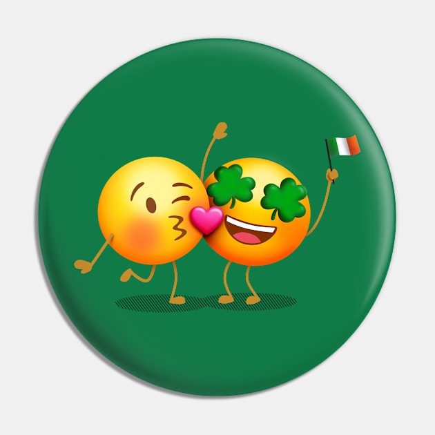 Kiss Me I'm Irish Emojis Pin by 513KellySt