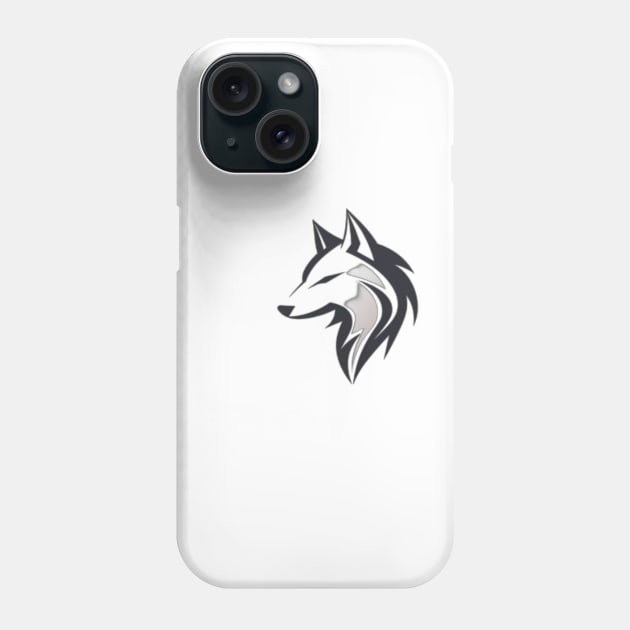 Frost Moon Wolf Shadow Phone Case by 2088DesignLab