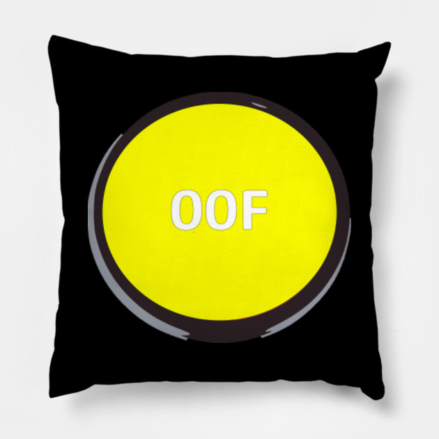 Oof Roblox Meme Button Small Roblox Pillow Teepublic - oof button for roblox