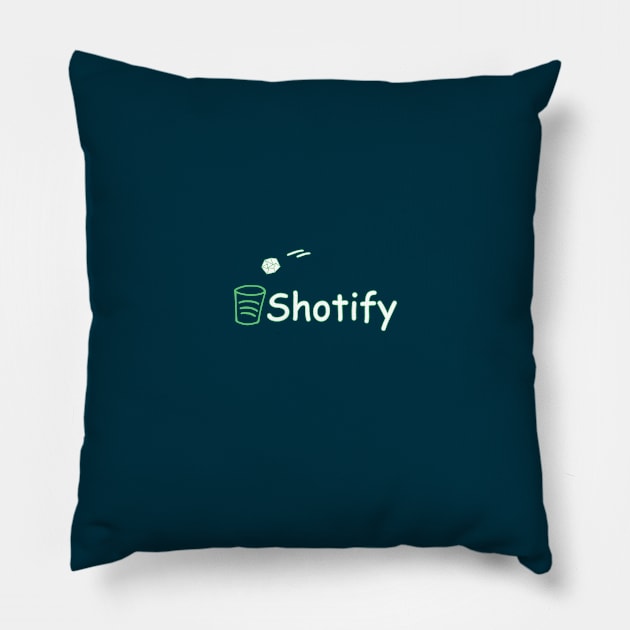 Shotify - Keep the Earth Clean Pillow by MGMBros