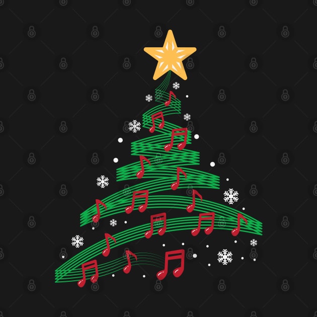 Music Notes Christmas Tree by MZeeDesigns