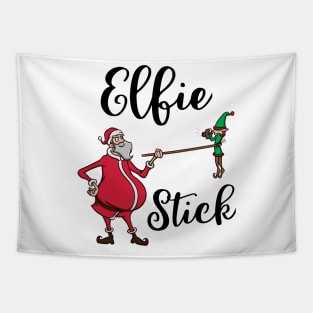 Funny Elf Pun Selfie Stick Santa Claus Christmas Meme Gift Tapestry