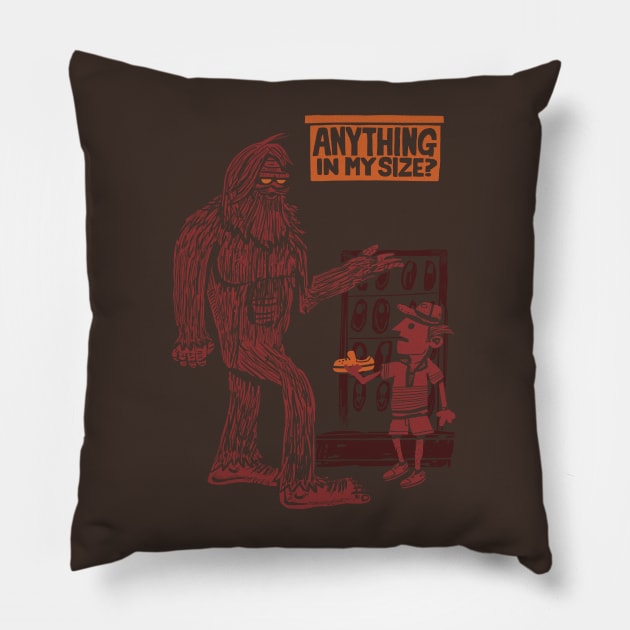 Bigfoot Pillow by Pixelmania