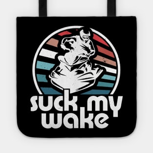 Suck My Wake Jet Ski Retro 70s Funny Jet Skiing Vintage Tote