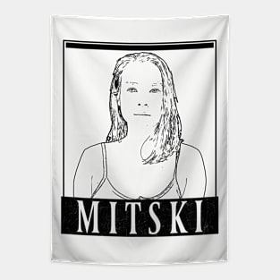 Mitski // Black retro V Tapestry