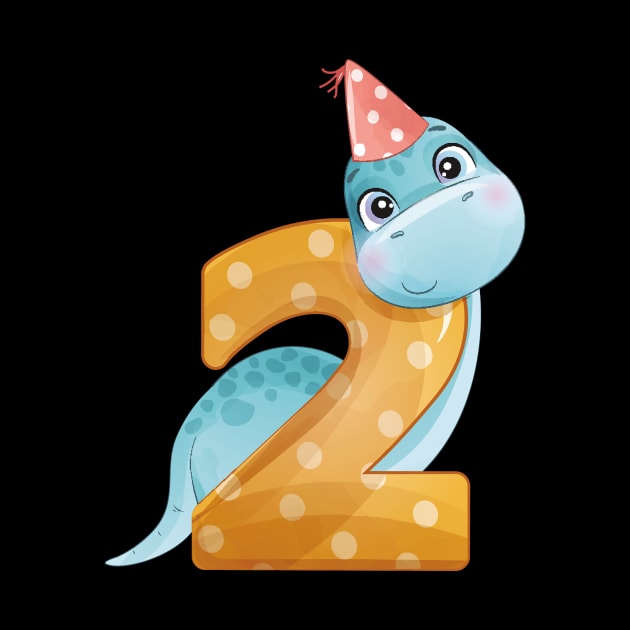 2nd Birthday Cute Little Dinosaur by My_Store