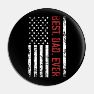 Best dad ever US american flag  for father's day Pin