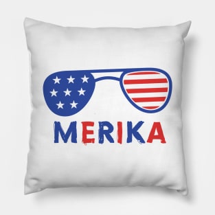 Merika 4th of July Patriotic American Flag Pillow