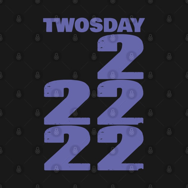 Twosday 22222 in Very Peri Typography by ellenhenryart