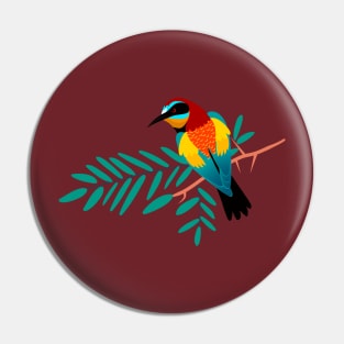 Colorful Bird Pin