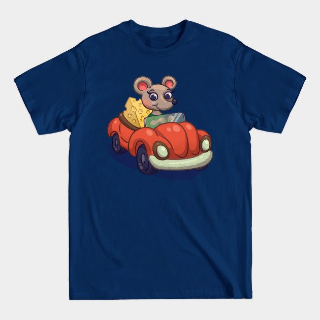 Discover Mouse in the car - Mouse - T-Shirt