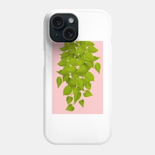 Modern House plant in pink 1, Abstract Plant Art Phone Case