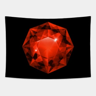 Octacore Orange Gemstone Tapestry