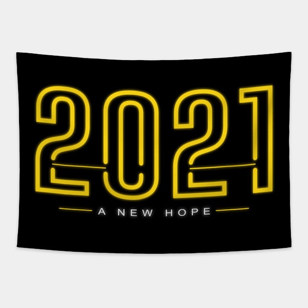 2021 Happy New Year A New Hope New Year Gift Idea Tapestry by Macphisto Shirts