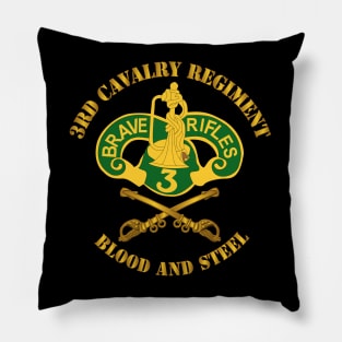 3rd Cavalry Regiment DUI - Blood and Steel Pillow