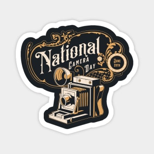 National Camera Day, vintage camera Magnet