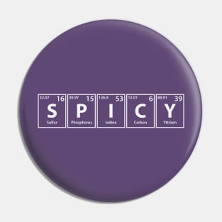 Spicy (S-P-I-C-Y) Periodic Elements Spelling Pin