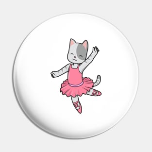 Cartoon cat dances ballet - ballerina Pin