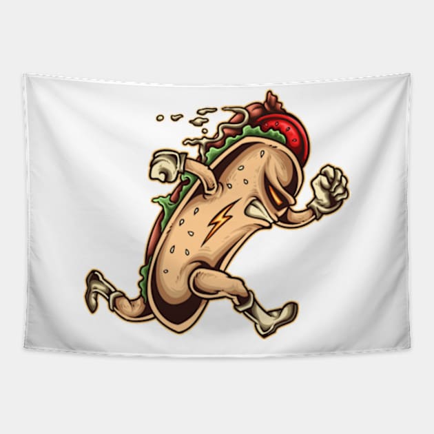 Hotdog Tapestry by SAN ART STUDIO 