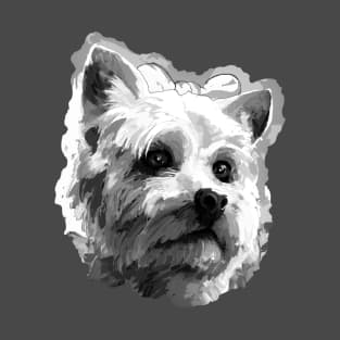 Yorkshire Terrier Black and White T-Shirt