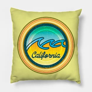 Vintage Wave on Beautiful Gradient Pillow