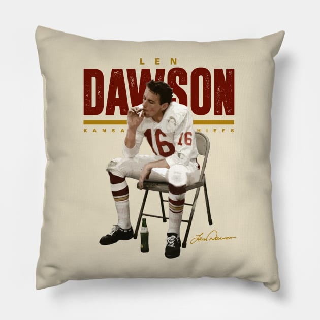 Len Dawson Halftime Pillow by Juantamad