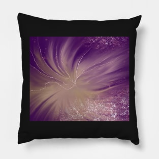 Purple with metallic lines - abstract Pillow