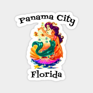 Panama City Florida Mermaid Retro Magnet