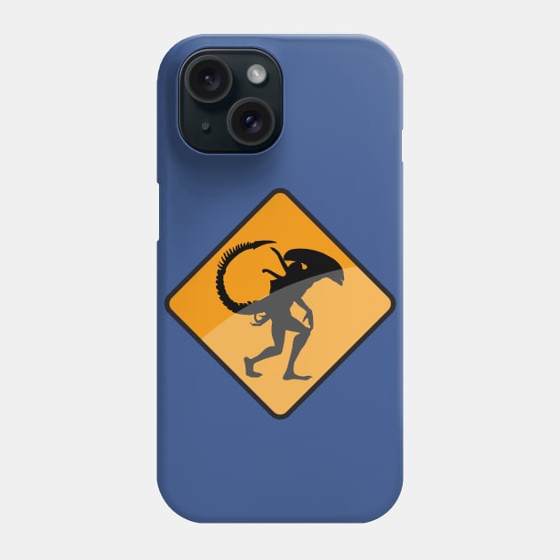 beware alien Phone Case by trabe