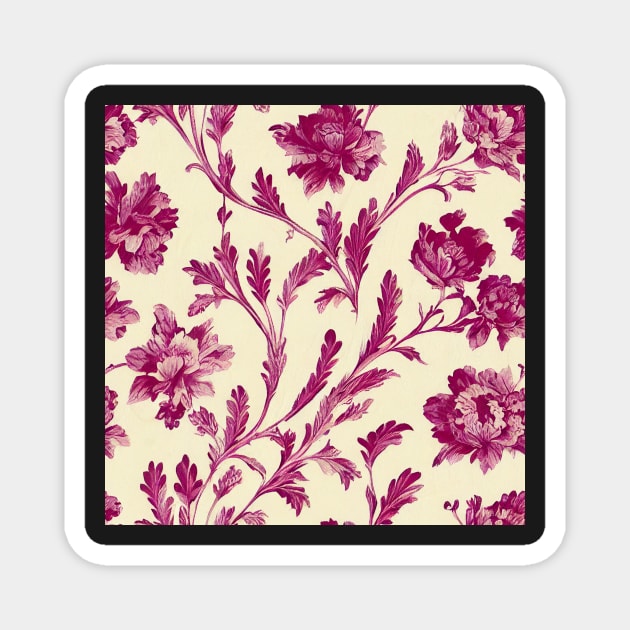 Rococo floral pattern, model 11 Magnet by Endless-Designs
