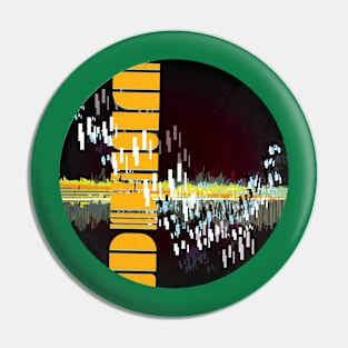 Lane Boy - Glitch Digital Abstract Art Colorful Wave Pin